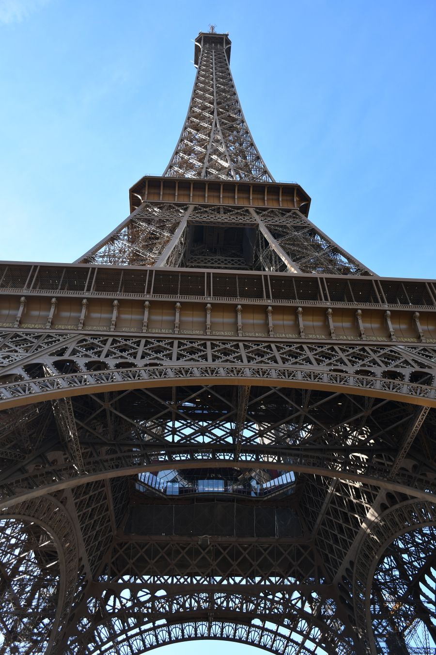 dramatic view of the eiffel tower in paris