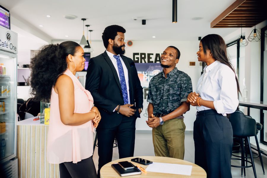 casual office meeting in lagos nigeria